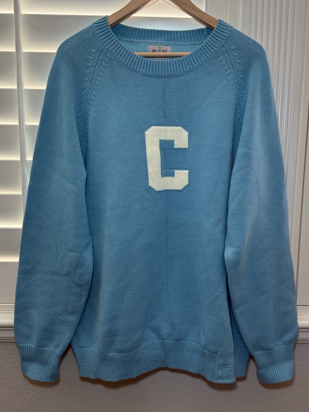 Hillflint Columbia University Letterman Sweater Blue Knit "C" Size XXL 2X